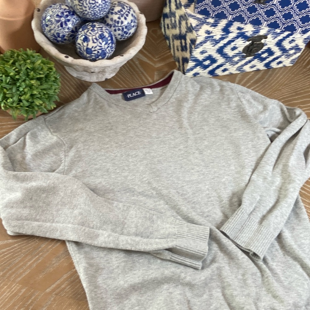 NWOT! Big Boys Heather Gray V Neck Sweater XXL